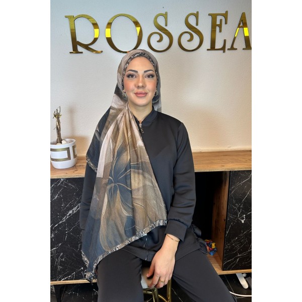 Desenli Bambu Şal 029